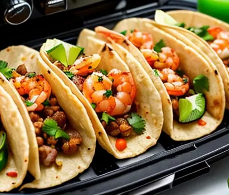 Tacos mit Garnelen im Airfryer