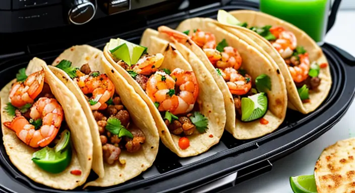 Tacos mit Garnelen im Airfryer