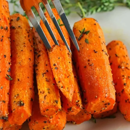Parmesan Karotten mit Knoblauch aus dem Airfryer