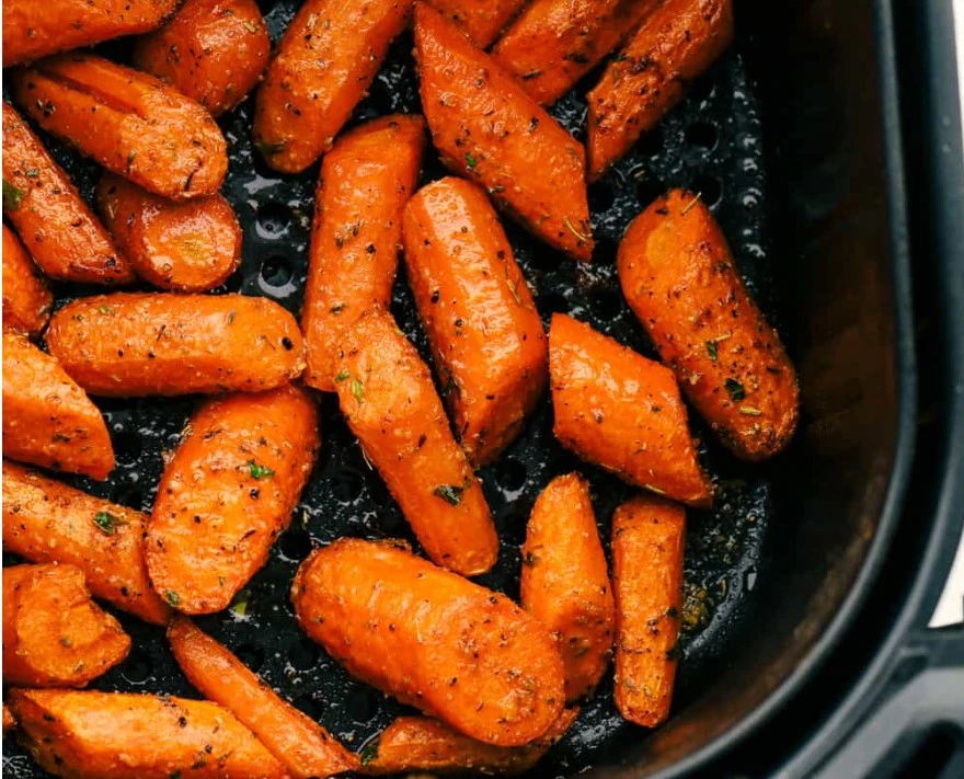 Parmesan Karotten mit Knoblauch aus dem Airfryer