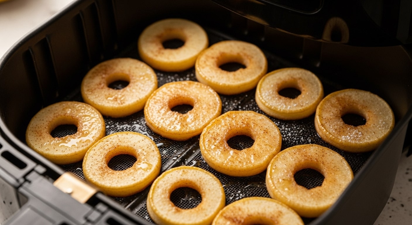 Apfelringe im Airfryer - knusprig, fruchtig und einfach lecker