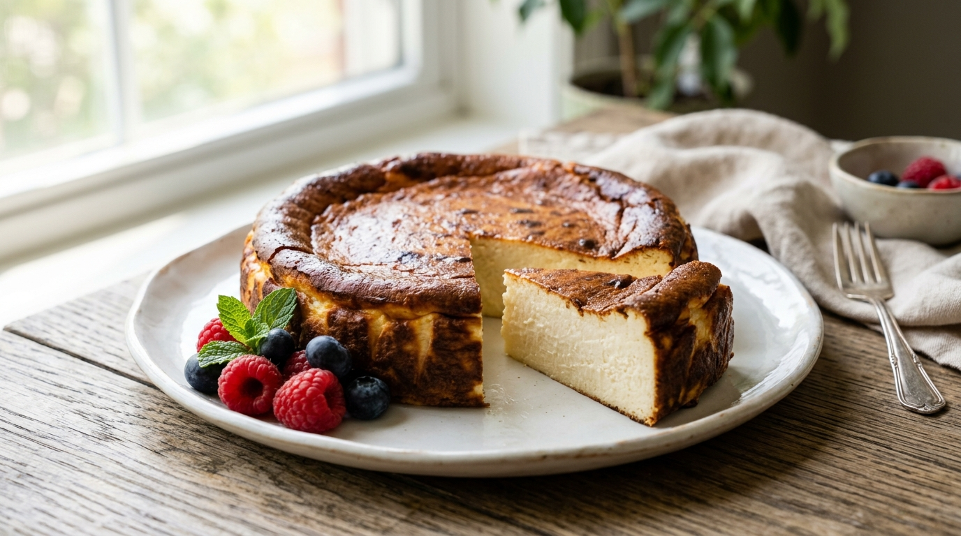 Käsekuchen ohne Boden aus dem Airfryer - Cremig & Low Carb