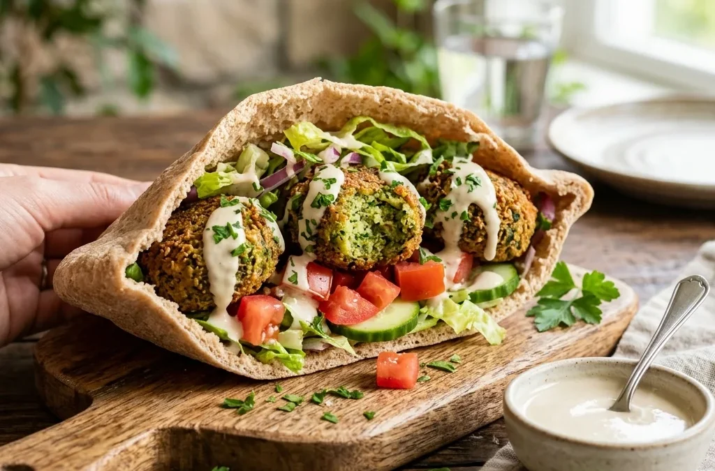 Goldbraune Falafel im Airfryer - Außen kross, innen fluffig